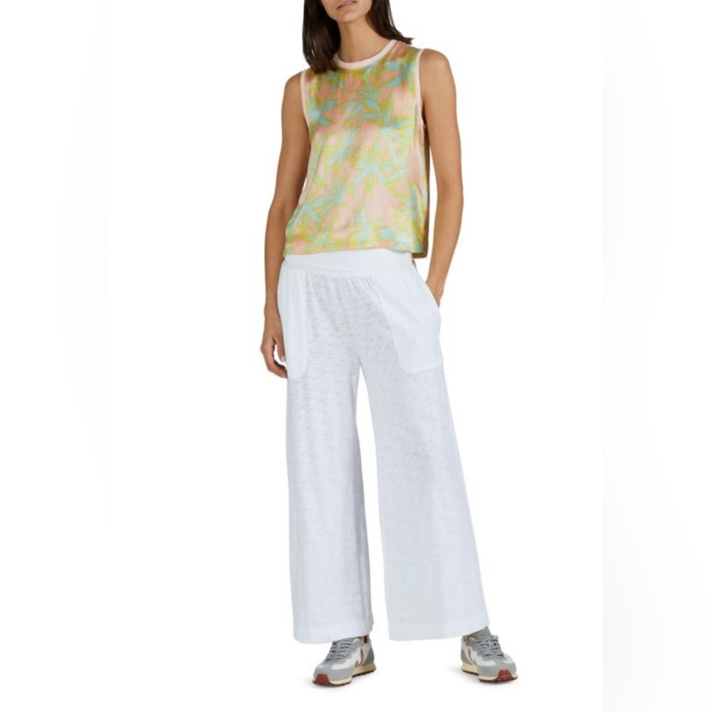 Anthony Thomas Melillo Palm-Print Silk
Charmeuse Top brand new with tag